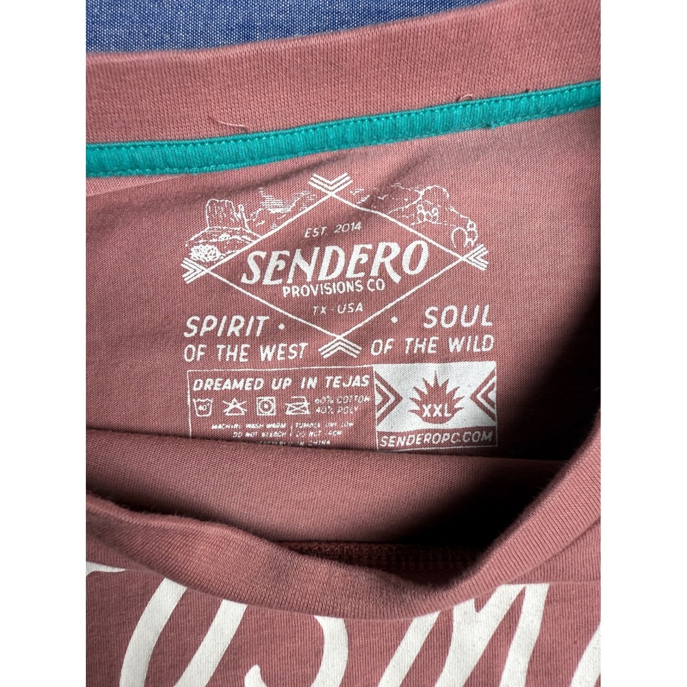 Sendero Provisions Co Cosmic Cowboy Graphic Tee XXL Dusty Rose Space Western - Picture 3 of 6